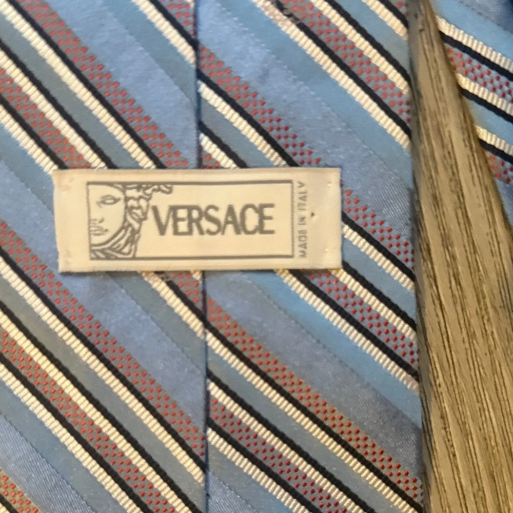 Authentic Versace Striped Blue and Gray Men's Tie